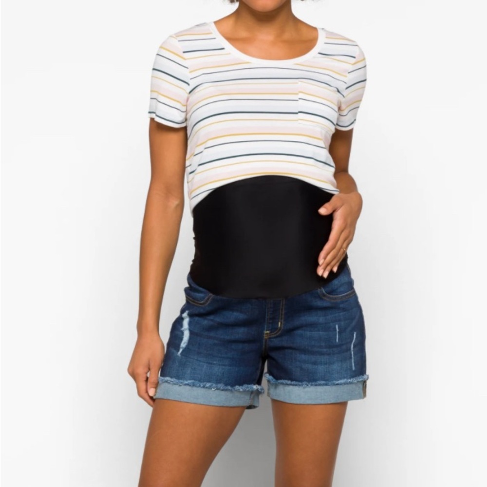 JUST BLACK
Romeo Maternity Frayed Cuff Denim Short